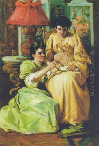 The First Valentine Oil Painting by Harry Herman Roseland