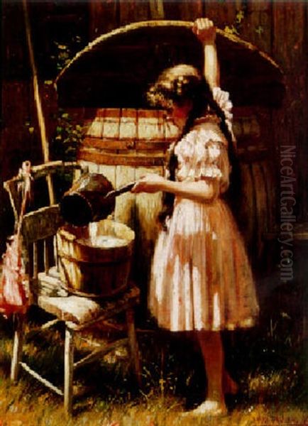 At The Well Oil Painting by Harry Herman Roseland