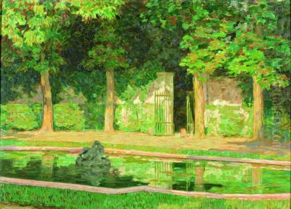 Trianon Sous Bois Oil Painting by Reitz Sigisbert Chretien Bosch