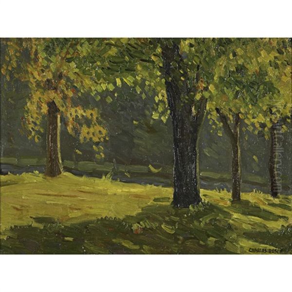 Untitled (autumn Landscape) Oil Painting by Charles Rosen