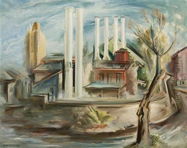 Villita Waterworks Oil Painting by Charles Rosen