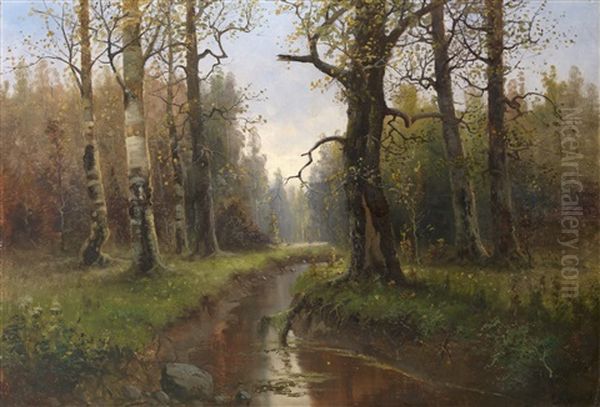 Autumn Landscape Oil Painting by Karl Rosen