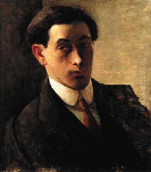 Self Portrait Oil Painting by Isaac Rosenberg