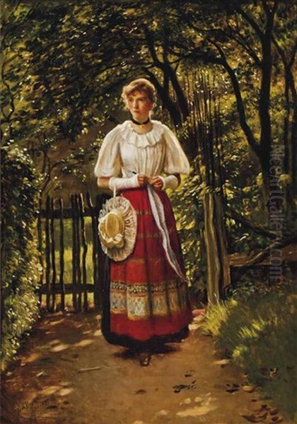 The Garden Path Oil Painting by Vilhelm Rosenstand