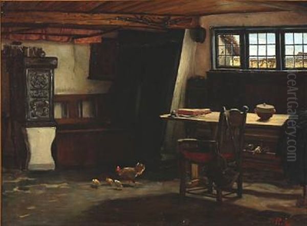 Country Interior by Vilhelm Rosenstand