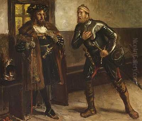 Soren Nordby Svaerger Troskab Til Den Landflygtige Christian Ii Oil Painting by Vilhelm Rosenstand