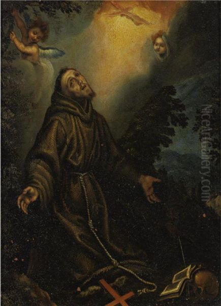 The Ecstasy Of Saint Francis Oil Painting by Fabrizio Boschi