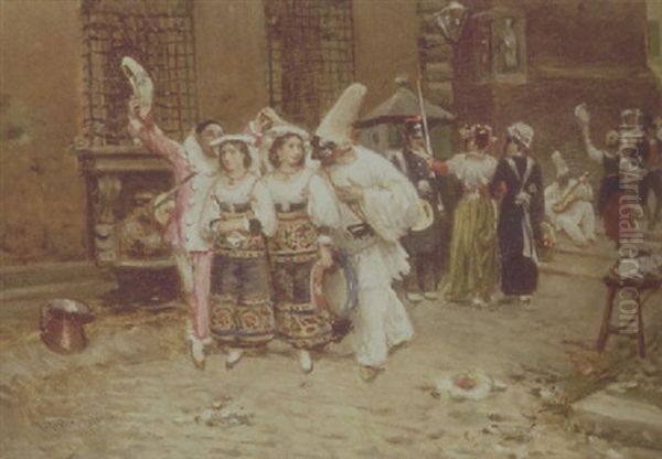 Romersk Karneval Oil Painting by Vilhelm Rosenstand