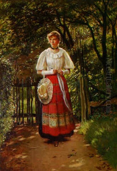 The Garden Path Oil Painting by Vilhelm Rosenstand