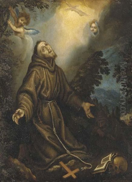 The Ecstasy Of Saint Francis Oil Painting by Fabrizio Boschi