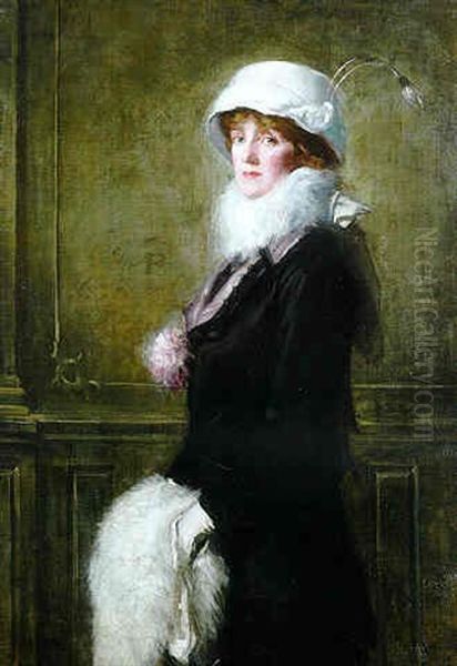 Portrait Of Mrs. H. Bryan Owsley, Philadelphia Oil Painting by Albert Rosenthal