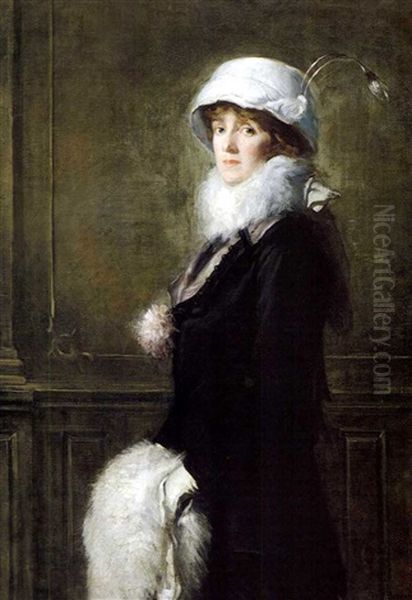 Portrait Of Mrs. H. Bryan Owsley, Philadelphia Oil Painting by Albert Rosenthal