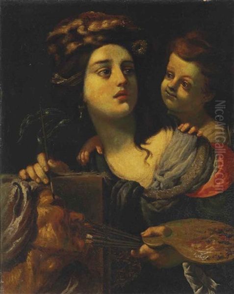 An Allegory Of Painting Oil Painting by Alessandro Rosi