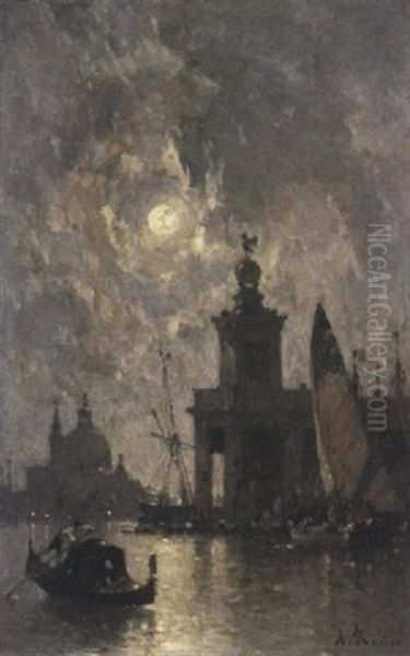 Soir A Venise Oil Painting by Amedee Rosier