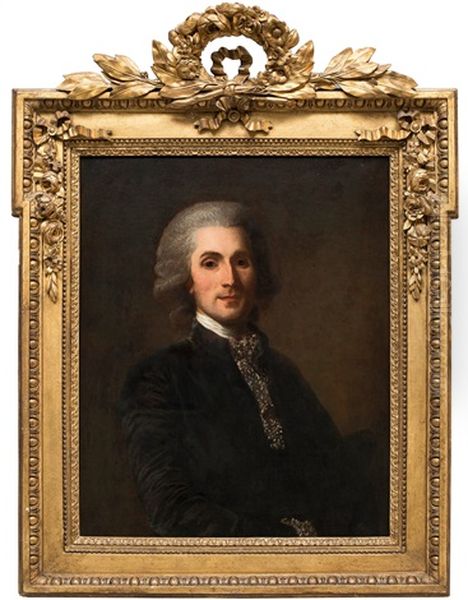 Portrait Of Claude-francois Martineau De Floriant (1752-1827) Oil Painting by Alexander Roslin