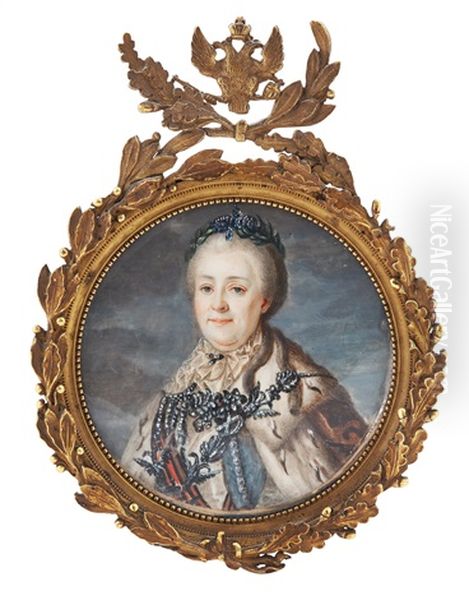 Catherine Ii, Also Known As Catherine The Great (1729 - 1796) Oil Painting by Alexander Roslin