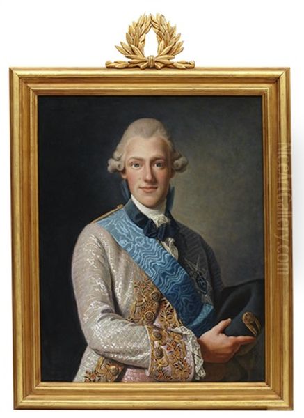 Portratt Av Fredrik Adolf, Hertig Av Ostergotland (1750-1803) Oil Painting by Alexander Roslin