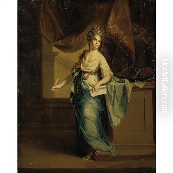 Allegory Of Music Oil Painting by Alexander Roslin