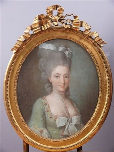 Portrait Presume De Mademoiselle La Haye En Hebe Oil Painting by Alexander Roslin