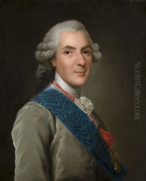 Portrait Du Dauphin Louis De Bourbon Oil Painting by Alexander Roslin