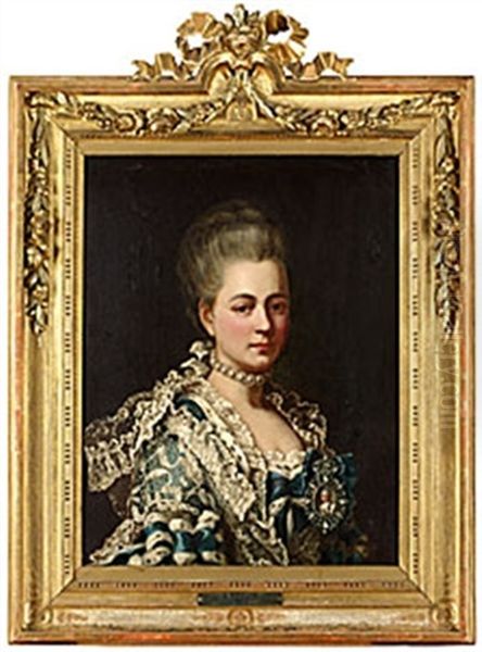 Grevinnan Anna Radionovna Tjernysjev, F. Weidel Oil Painting by Alexander Roslin