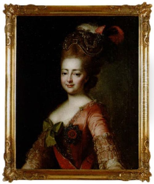 Kejsarinnan Maria Fjodorovna Av Ryssland Oil Painting by Alexander Roslin