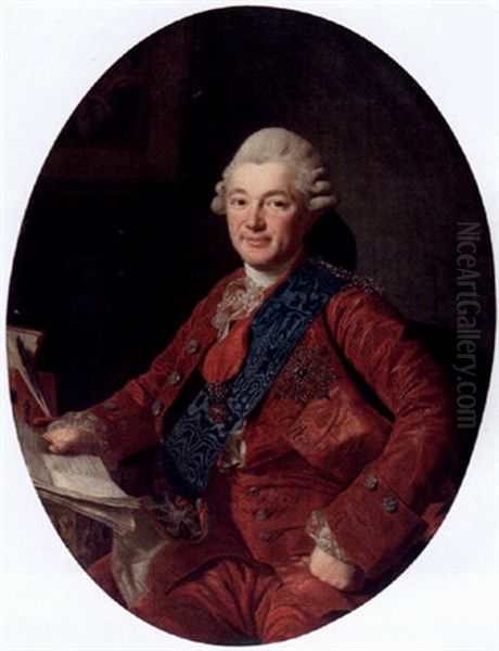 Greve Alexander Sergejevitj Stroganov by Alexander Roslin