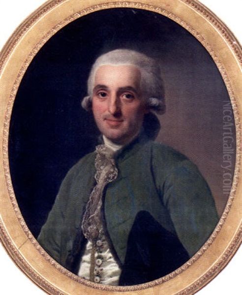 Louis Suzanne Clere Carteron De Barmont 1741-1822 Oil Painting by Alexander Roslin