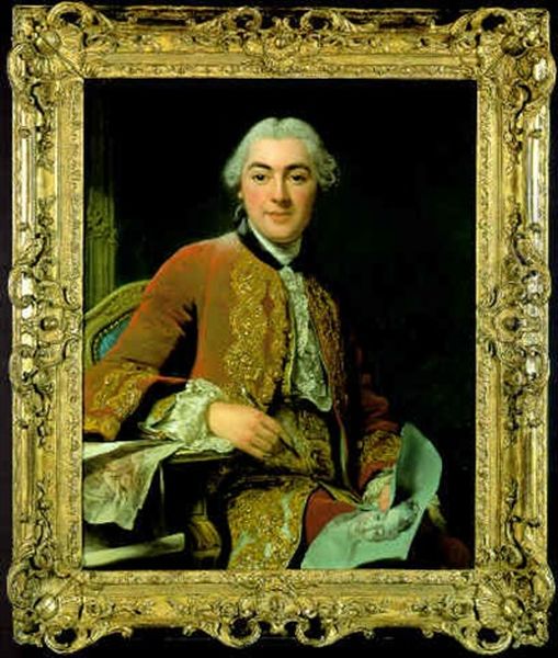 Portratt Av Barthelemy Auguste Blondel D'azincourt Oil Painting by Alexander Roslin