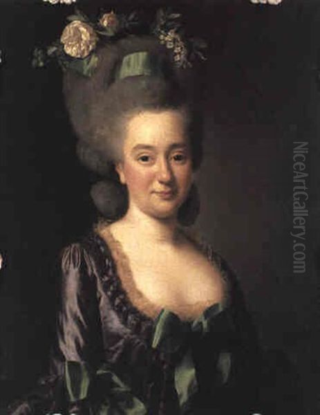 Portraet Af Louise Foache F. Chauss, Oil Painting by Alexander Roslin