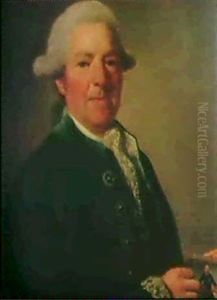 Portratt Av Aldre Man Oil Painting by Alexander Roslin