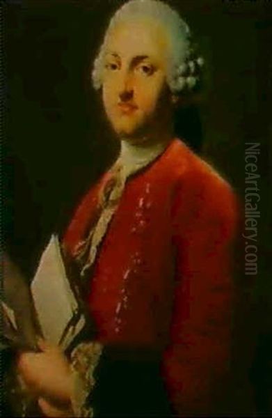 Portratt Av Paul Henri Thierry D'holbach                    (1723 -1789) (samtida Kopia Efter Original) Oil Painting by Alexander Roslin