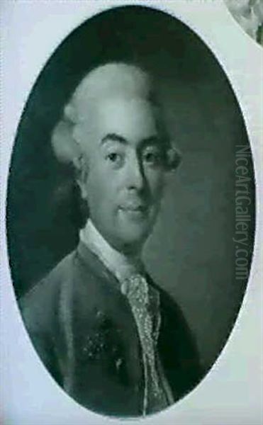 Portrait De Monsieur De La Haye,                            Fermier General Du Roi Guillotine En 1793 Oil Painting by Alexander Roslin