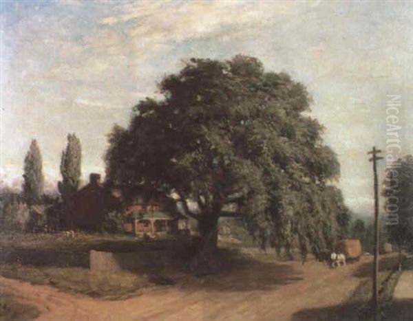 Maple Cottage, The Home Of Alexander Muir Oil Painting by John McPherson Ross