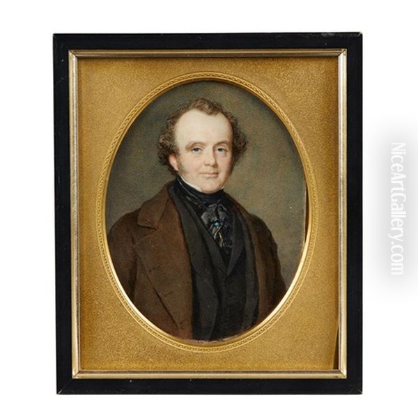 Portrait Miniature Of A Gentleman Oil Painting by Sir William Charles Ross