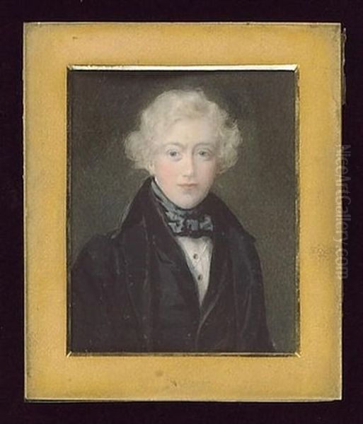 Sir Edmund Filmer, Bart. M.p., 8th Bart (1809-1857), Of East Sutton Place, Kent, Wearing Black Coat, Waistcoat, White Shirt And Blue Cravat Oil Painting by Sir William Charles Ross