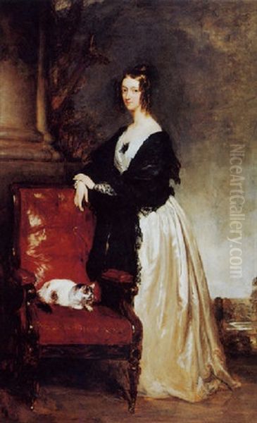 Portrait Of Lady Carrington Oil Painting by Sir William Charles Ross