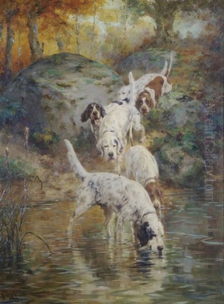 The Brook Pool Oil Painting by Percival Leonard Rosseau