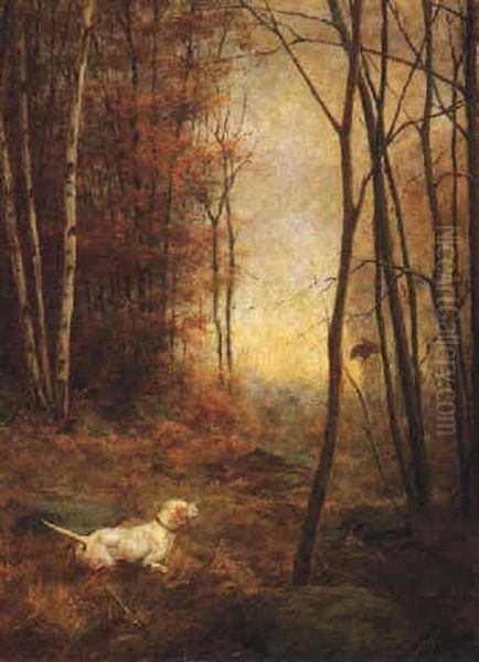 Pointer On The Scent Oil Painting by Percival Leonard Rosseau