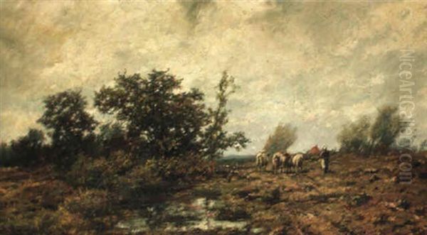 Vachere Dans Un Paysage Oil Painting by Jacques Rosseels