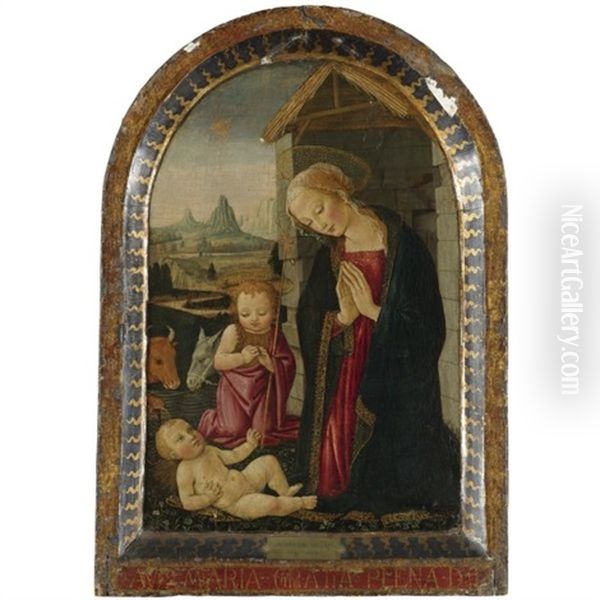 Madonna And Child Oil Painting by Bernardo di Stefano Rosselli