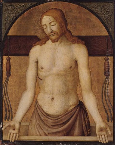 Christ As The Man Of Sorrows With The Instruments Of The Passion Oil Painting by Cosimo Filippo Rosselli