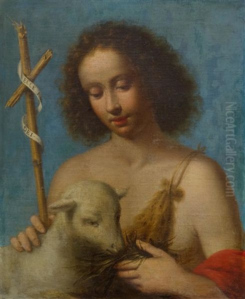 John The Baptist With The Lamb Of God by Matteo Rosselli