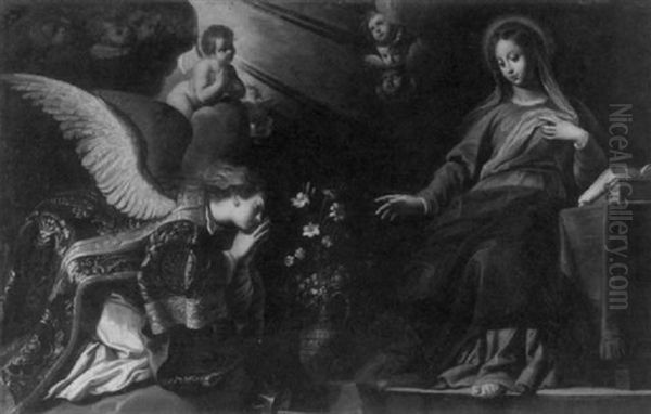 The Annunciation Oil Painting by Matteo Rosselli