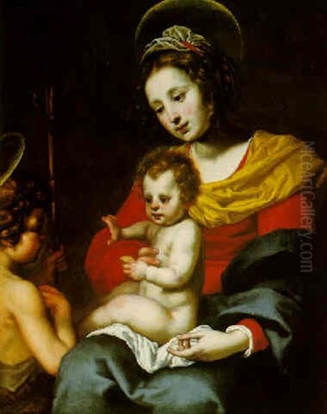 Madonna And Child With The Infant St. John Oil Painting by Matteo Rosselli