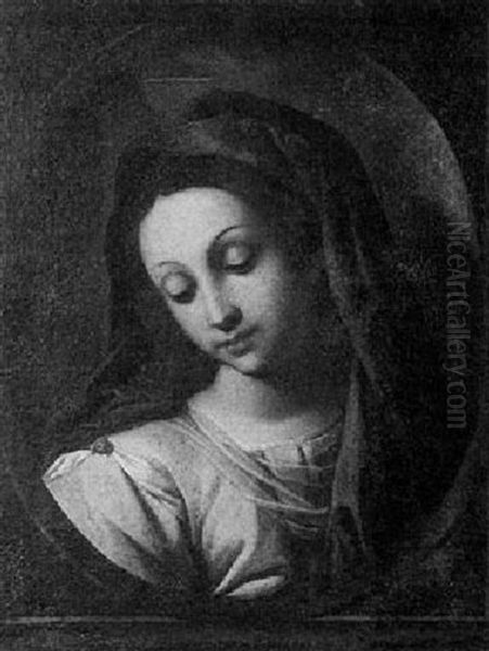 The Madonna, Bust Length Oil Painting by Matteo Rosselli