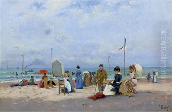 Plage Normande Oil Painting by Paul Rossert