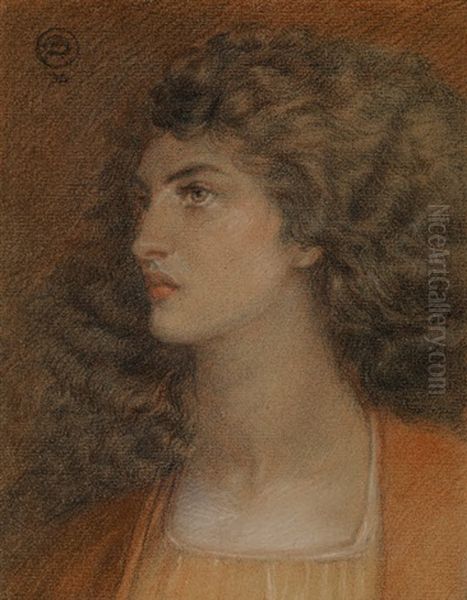 Portrait Of Miss Herbert Oil Painting by Dante Gabriel Rossetti