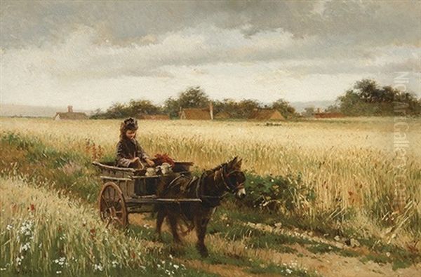 Road Home From The Market Oil Painting by Alexander M. Rossi