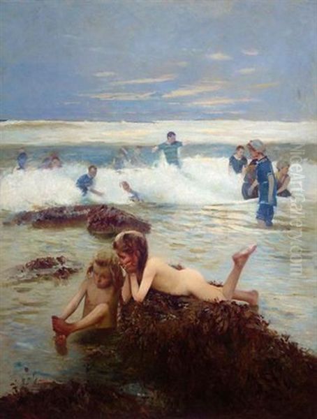 The Bathers Oil Painting by Alexander M. Rossi